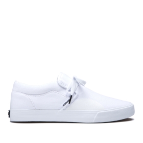 Supra Mens CUBA Low Top Shoes White | US-71681